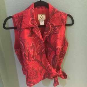 Ice Size 4 Sleeveless Silk Wrap Top #111